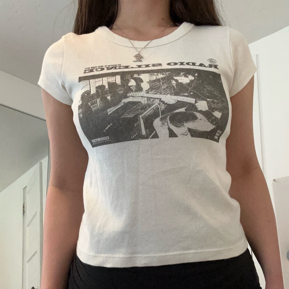 Brandy Melville John galt radio silence baby tee shirt